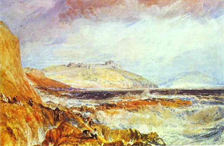 J.M.W. Turner Pendennis Castle Cornwall; Scene after a Wreck. oil painting picture